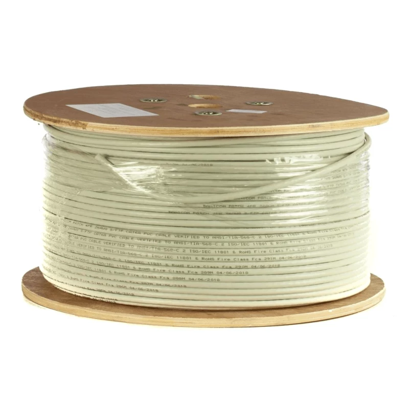 DSIT DANICOM CAT6A U/UTP Cable flexible de PVC 500m (Fca) – 10Gbps, 500MHz, Cobre macizo, Interior