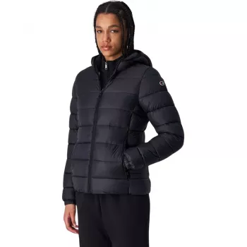 CHAPPI Champion Chaqueta de mujer con capucha y relleno de poliéster, negro 117568 KK001 L