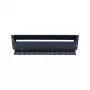 DSIT DS-DIN-4 Cuadro eléctrico de carril DIN 3U 19 pulgadas con doble carril, acero negro