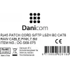 DSIT cable de red CAT 6 LSOH - S/FTP - 7,5 m - rosa