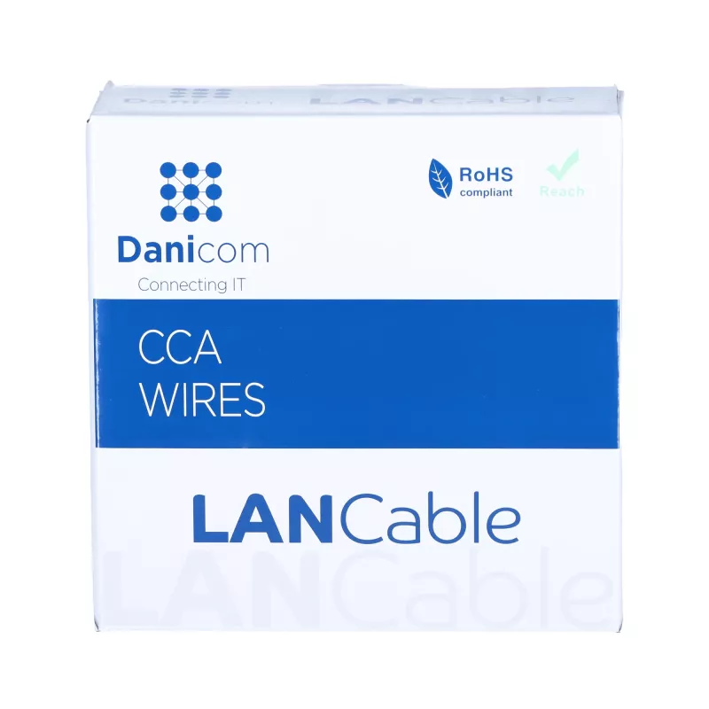 DSIT CAT5e F/UTP rollo de 50m cable de red de núcleo sólido CCA gris (DC-FTP5CCA50S-GRY)