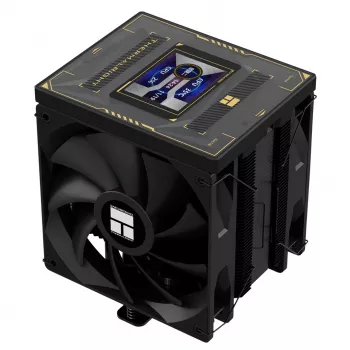 Thermalright Burst Assassin 120 Vision Black ARGB Disipador de CPU por aire con pantalla TFT-LCD, 6 heatpipes, 220W TDP, ventilador PWM de 120mm, Intel LGA1700/1200/115X/2011/2066, AMD AM5/AM4