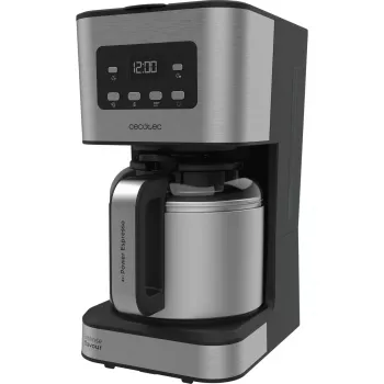 Cecotec Coffee 66 Drop & Thermo Time cafetera de filtro, jarra térmica de 1,2 l, 950 W, acero inoxidable/negro
