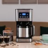 Cecotec Coffee 66 Drop & Thermo Time cafetera de filtro, jarra térmica de 1,2 l, 950 W, acero inoxidable/negro