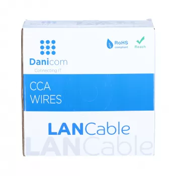DSIT CAT6 U/UTP cable de red CCA flexible gris de 50 m en rollo