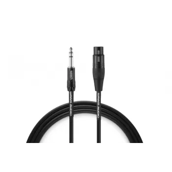 Warm Audio cable de conector hembra XLR a conector macho TRS de 6,35 mm Premium Series 0,9 m negro