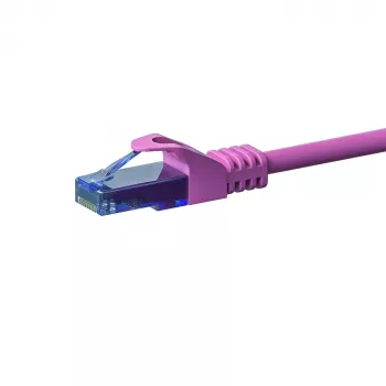 DSIT CAT6a U/UTP Cable de red patch de 30 m rosa, 100% cobre, 10Gbps, RJ45