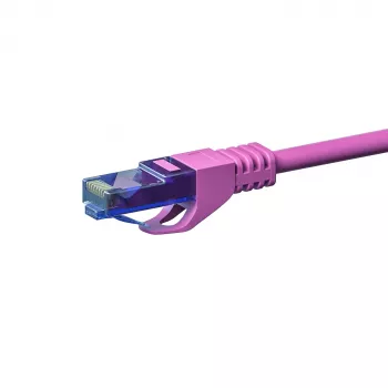 DSIT CAT6a U/UTP Cable de red patch de 30 m rosa, 100% cobre, 10Gbps, RJ45