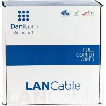 DSIT DANICOM CAT5e UTP Cable de red de conductor sólido 100m LSZH Dca en rollo