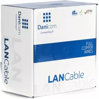 DSIT DANICOM CAT6A S/FTP 100m Cable de instalación con conductor sólido - LSZH (Dca)