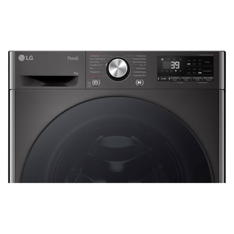 LG F2V7SLIM9B Lavadora Slim-Fit 9kg con AI DD y vapor - Blanco