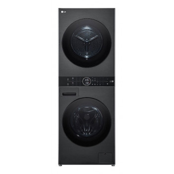 LG ELECTRONICS WashTower WT1210BBF (WiFi) 12kg/10kg lavadora-secadora con AI DD™, Steam+ y ezDispense™ - Black Steel