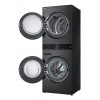 LG ELECTRONICS WashTower WT1210BBF (WiFi) 12kg/10kg lavadora-secadora con AI DD™, Steam+ y ezDispense™ - Black Steel