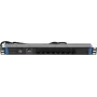DSIT DS-8PDU-CH-SPO Regleta de enchufes suizos de 8 tomas con protección contra sobretensión y sobrecarga, cable de 1,8 m, Negro