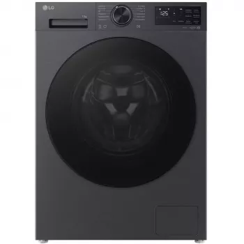 LG F4WX701YB 10,5 kg lavadora de carga frontal con AI DD, vapor, Wi-Fi - Black Steel
