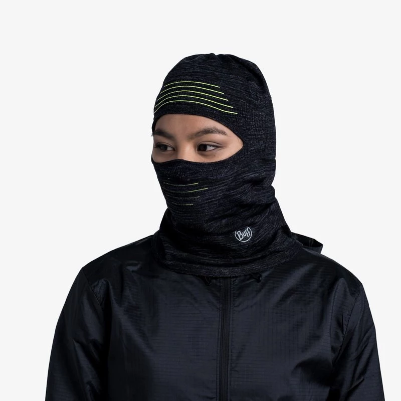 BUFF DryFlx Pro braga de cuello - Negra, sin costuras, elástica en 4 direcciones, térmica, reflectante