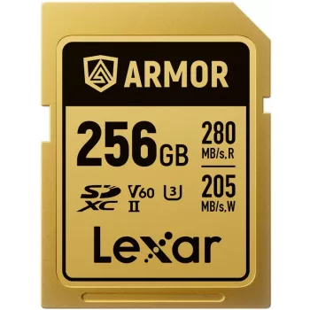 Lexar Professional ARMOR GOLD SDXC UHS-II tarjeta de memoria, 256 GB, V60 (LSDAMGL256G-RNNNG)
