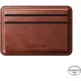 Nomad Tarjetero de piel Horween Olde Dublin - Tarjetero de piel minimalista y delgado con bloqueo RFID, Marrón oscuro