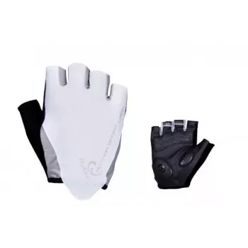 Author Lady Sport Gel guantes de ciclismo de mujer, dedos cortos, acolchado de gel, negro/blanco, talla M