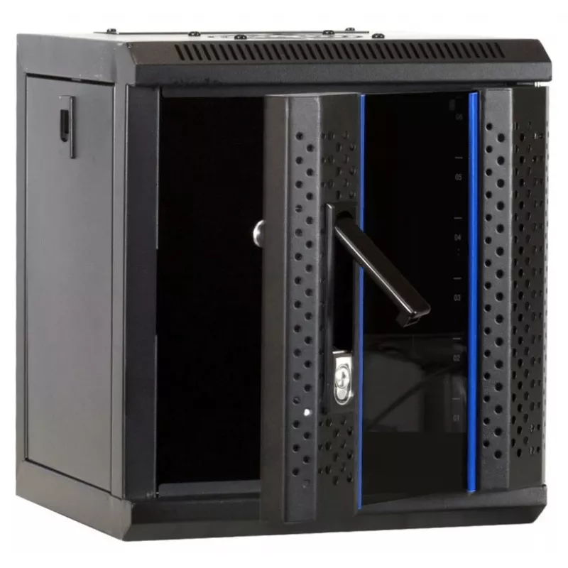 DSIT DS10-3304 armario servidor de pared 10 inch 4U con puerta de cristal, 312x310x264 mm, negro