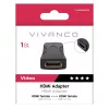 Vivanco VVVHDMIADFFG adaptador de acoplamiento HDMI hembra a hembra 4K 60Hz 18Gbps negro