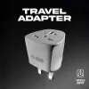 SBS adaptador de viaje universal para Reino Unido - blanco