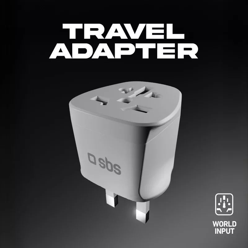 SBS adaptador de viaje universal para Reino Unido - blanco