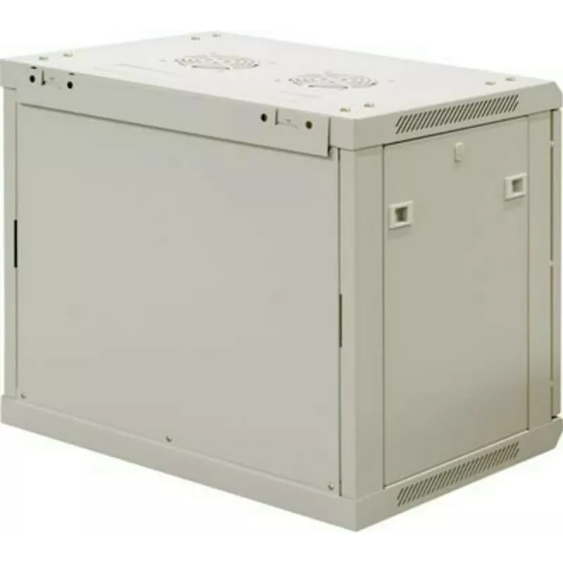 DSIT armario servidor de pared 9U con puerta de cristal, blanco, 600x450x500 mm