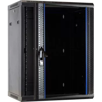 DSIT DS6415 armario servidor de pared 15U con puerta de cristal, 600x450x770 mm, negro