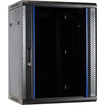 DSIT DS6415 armario servidor de pared 15U con puerta de cristal, 600x450x770 mm, negro