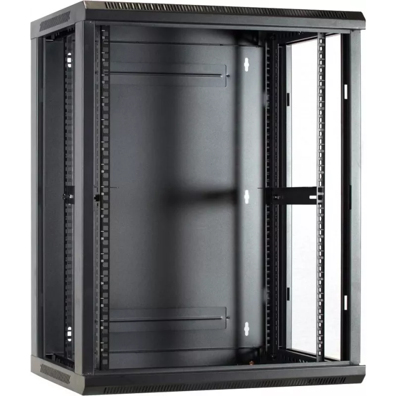 DSIT DS6415 armario servidor de pared 15U con puerta de cristal, 600x450x770 mm, negro