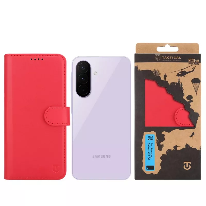 Tactical Book Cover Field Notes Galaxy A27 5G rojo