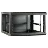 DSIT armario servidor de pared 6U con puerta de cristal, 600 x 600 x 368 mm, negro