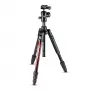 Trípode de viaje de aluminio Manfrotto MKBFRTA4RD-BH Befree de 4 secciones con rótula, rojo