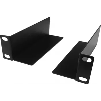 Placas de soporte para rack de 10 inch DSIT DS-LS10, 136 mm de profundidad, pack de 2, negro