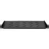 Estante fijo DSIT DS-FH1U250 1U para armarios de pared de 450 mm de profundidad, 250 mm de profundidad, carga 25 kg, negro