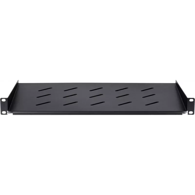 Estante fijo DSIT DS-FH1U250 1U para armarios de pared de 450 mm de profundidad, 250 mm de profundidad, carga 25 kg, negro