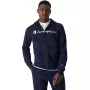 Sudadera con capucha y cremallera completa para hombre Champion 220255 BS501, azul marino, S