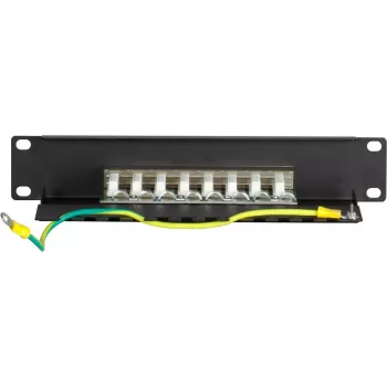 Panel de parcheo FTP CAT6 de 8 puertos para 10