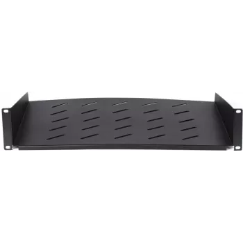 Estante fijo DSIT DS-FH2U400 2U para armarios de pared de 600 mm de profundidad, 400 mm de profundidad, negro