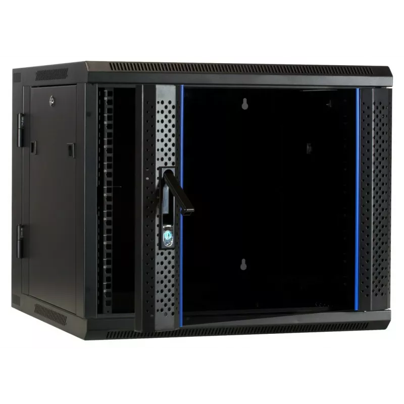 Armario de servidor reversible de montaje en pared DSIT DS6609-DOUBLE con puerta de cristal, 600 mm de ancho