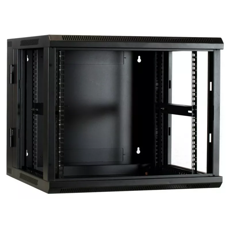 Armario de servidor reversible de montaje en pared DSIT DS6609-DOUBLE con puerta de cristal, 600 mm de ancho