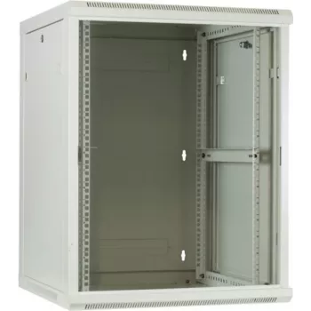 DSIT Armario servidor de pared 6U con puerta de cristal, blanco, 600x600x368 mm