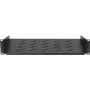 DSIT Estante fijo 2U para armarios de pared de 450 mm de profundidad, 350 mm de profundidad, negro