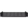 DSIT Estante fijo 2U para armarios de pared de 450 mm de profundidad, 350 mm de profundidad, negro