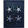 DSIT DS-FT80 Unidad de refrigeración de 4 ventiladores para rack servidor con termostato para armarios de 800 mm de profundidad, 1U, 230V, negro