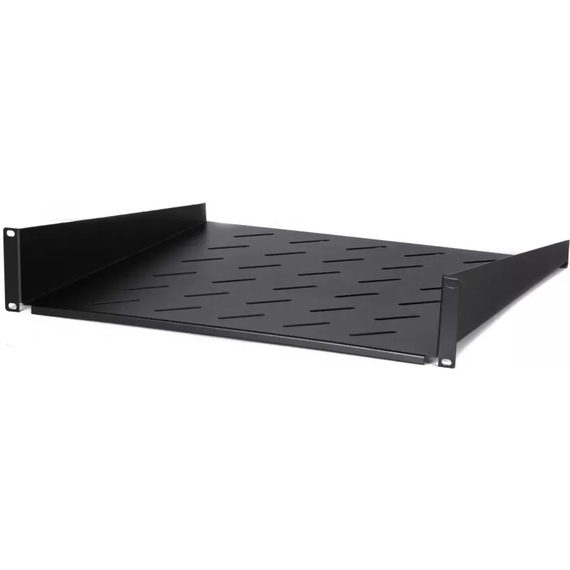 DSIT DS-FH2U450 Estante fijo 2U para armarios de pared de 600 mm de profundidad, 450 mm de profundidad, negro