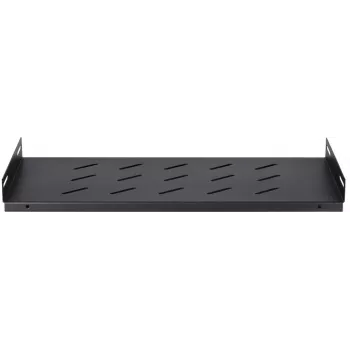 DSIT DS-FH45 Estante fijo para armarios de pared de 450 mm de profundidad, 1U, negro