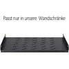 DSIT DS-FH60Wand Estante fijo 1U para armarios de pared de 600 mm de profundidad, 25 kg de carga, negro