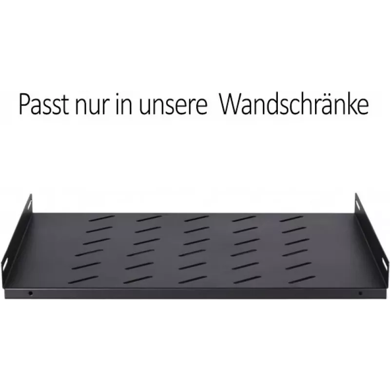 DSIT DS-FH60Wand Estante fijo 1U para armarios de pared de 600 mm de profundidad, 25 kg de carga, negro